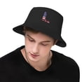 thumbnail image 6 of ZNDUO Sun Hat for Men/Women, Foldable Bucket Hat for Beach, Hiking, Garden, Safari, Fishing, Etc, Letter L Usa Flag Pattern, 6 of 8