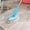 Blue, variant on Upgraded Floor Scrub Brush Bathroom Bathtub Shower Tile Grout Scrubber Rotatable Long Handle Indoor Kitchen Push Broom Scrubbing Cleaning Brush for Hard to Reach Areas 35" A