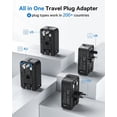 thumbnail image 3 of Pico 20W Travel Adapter, 5-Port  Power Adapter 1 AC, 2 USB C and 2 USB-A, International Plug Adaptor Worldwide for  to European UK  Spain  Zealand Over 200 Countries, 3 of 6