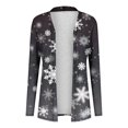 thumbnail image 4 of Women's Christmas Cardigan Sweater Long Sleeve Lightweight Casual Plaid Knit Open Front Holiday Top Xmas Tree, 4 of 4