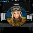 thumbnail image 4 of Ukrainian Girl Flag Printed Car Tire Covers for Off Road Vehicle SUV Sun Protection Custom Pattern Car Tire Covers 14 16 17 In, 4 of 5