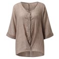 thumbnail image 7 of Summer Tops, Women Blouses, Ladies Summer V Neck Loose Blouse Casual Short Sleeve Top for Women - Stylish and Comfortable Design for Everyday Wear, 7 of 7