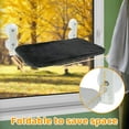 thumbnail image 4 of Cat Window Perch Foldable Space Saving Cat Hammock Hanging Cat Window Hammock Seat with Suction Cups Strong Bearing Capacity Cat Hammock Replaceable Window Mounted Cat Bed for Cat Kitten, 4 of 11