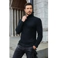 thumbnail image 4 of COOFANDY Men's Turtleneck Sweater Casual Basic Long Sleeve Pullover Sweater Knitted Pullover Top, 4 of 7