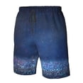 thumbnail image 6 of Uemuo Retro Blue Glitter Pattern Men's Swim Trunks Hawaiian Beach Bathing Suit Swimsuits Beach Quick-Dry Shorts with Pockets-XX-Large, 6 of 9