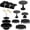 Black, variant on Whitejianpeak 13Pcs Gold Cake Stand Set, Metal Dessert Table Display Set with Cake Display Stand, 3 Tier Cupcake Stand, Cake Cutting and Serving Tongs for Wedding Birthday Party Celebration
