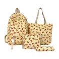 thumbnail image 6 of HJYCHN Boys Backpack Cherry Print 4Pc Set Daypack with Tote Crossbody Pencil Case Back to School Supplies for Kids Bookbag for Girls Yellow, 6 of 6