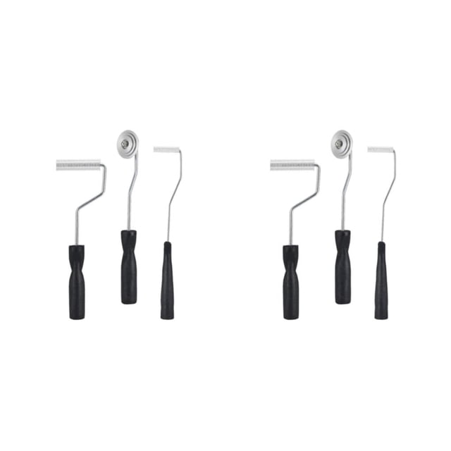 Maytalsory Kit de Rouleaux en Fibre de Verre 5 Pcs Outil de Palette à Bulles Kit de Rouleau de Laminage Moule Type FRP 1 2ensemble
