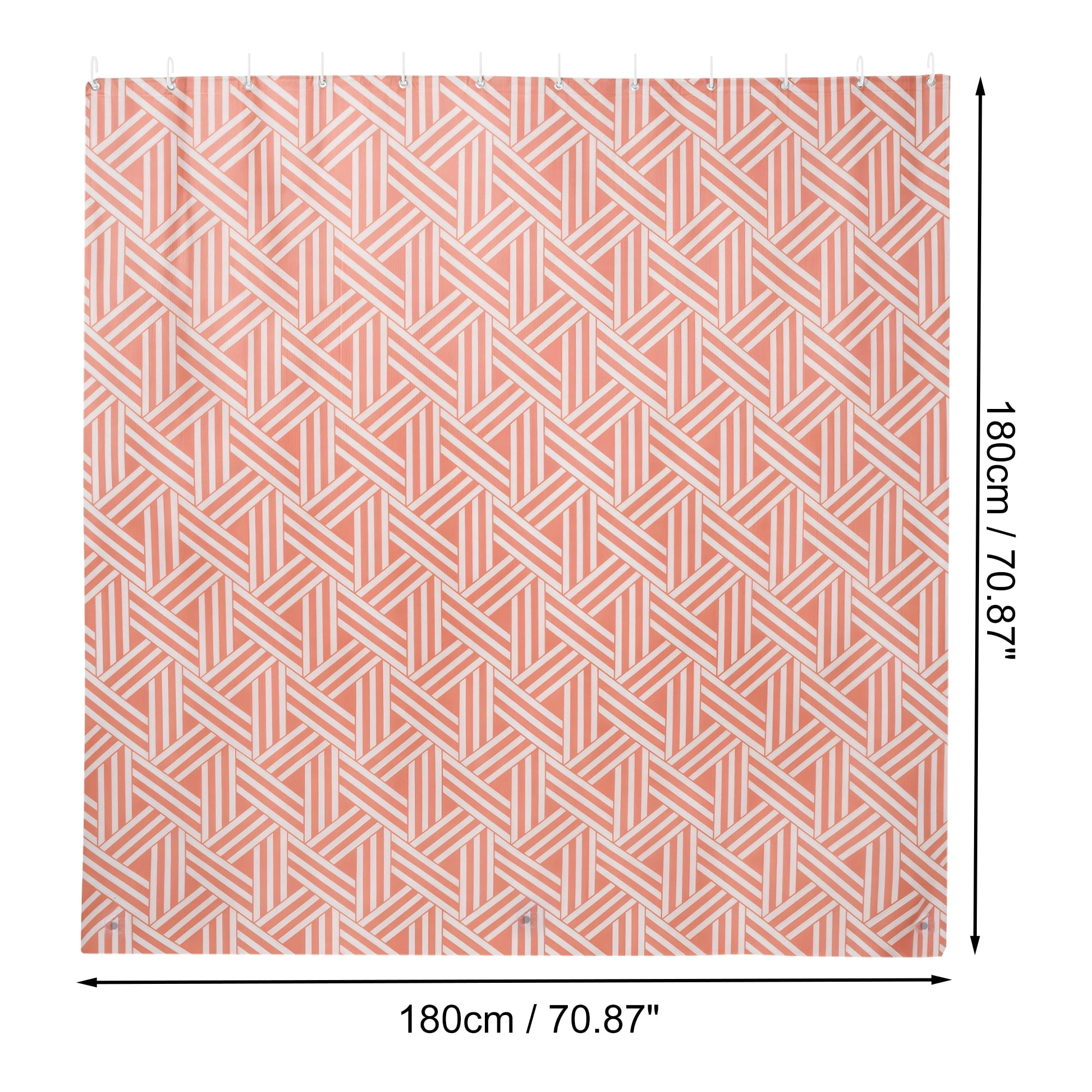 Unique Bargains Simple Waterproof Geometric Pattern Shower Curtain 70.87x70.87