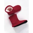 thumbnail image 3 of Wazshop Kids Boot Slipper Memory Foam Slippers Plush Lined Warm Shoes Lightweight Fluffy Socks Unisex House Shoe Cozy Anti-Slip Red US 8-8.5, 3 of 9