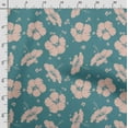 thumbnail image 3 of Soimoi Floral Print, Poly Taffeta Fabric, Decor Sewing Fabric by The Yard 56 Inch Wide, Decorative Fabric for Outdoor Upholstery, Umbrellas and Home Accents, Teal Green, 3 of 5