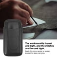 thumbnail image 3 of Cigarette Case Leather 3pcs Capacity Portable Cigar Storage Box with Pocket for Outdoor Black, 3 of 8
