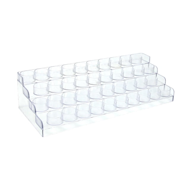 Organizador de pintura transparente, soporte para botellas de pintura, soporte para almacenamiento de papelería, organizador de esmalte de uñas, Claro