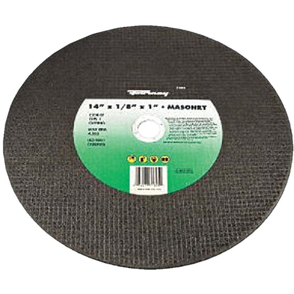 Forney Industries Cutting Wheel, Masonry/Asphalt, Type 1, 14 in x 1/8 in x 1 in
