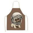 thumbnail image 1 of Awdenio DOG PUG Printed Cotton Linen Sleeveless Apron Kitchen, 1 of 1