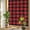 Red Black, variant on Red White Plaid Privacy Window Film, Decorative Stained Glass Window Film, Modern Farmhouse Buffalo Check Gingham Resuable Rainbow Static Cling for Home Bathroom Living Room Glass Door 17.7"x39.3"