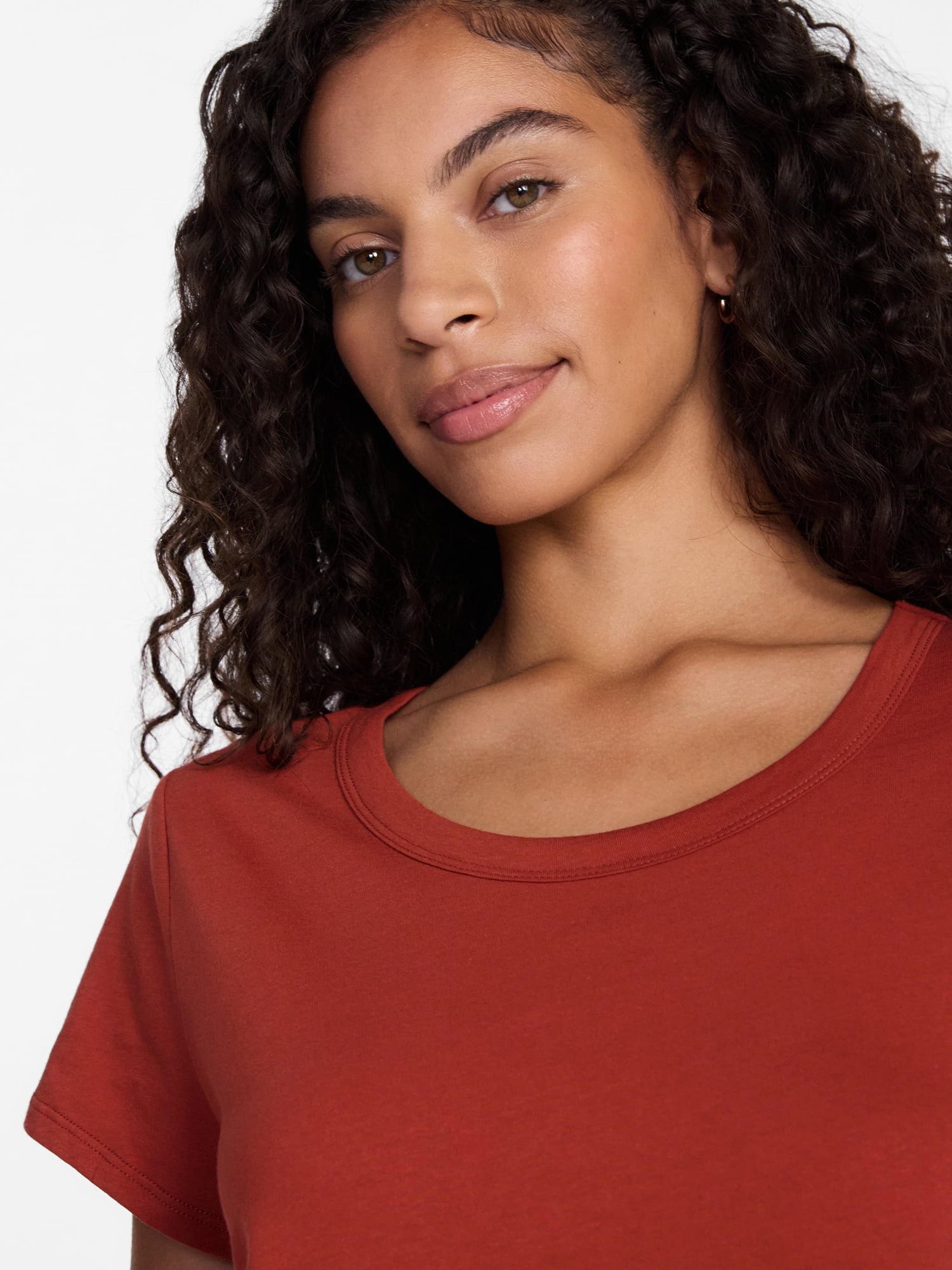 Time and Tru Women's and Women's Plus Size Tiered Cotton Dress with Short Sleeves, Sizes XS-4X