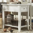 thumbnail image 2 of Chelsea Lane Wood End Table with Drawer and Lift-top Power Outlet, White, 2 of 5