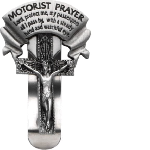 Cathedral Art 2-3/8-Inch Motorist Prayer Auto Visor Clip – Religious Car Accessory