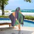 thumbnail image 3 of Yayeee Kids Hooded Towels Toddler Soft Absorbent Beach Bathing Wrap 50" x 23.5", Abstract Animals, 3 of 5