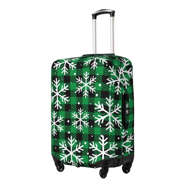 Fotbe Christmas Pattern At Buffalo Plaid Funda Protectora para Equipaje, Antirrayones y Resistente a la Suciedad, Compatible con Maletas de 18 a 32 Pulgadas-X-Large