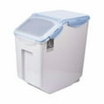 thumbnail image 1 of Pet Food Storage Container Moistureproof Mothproof Roller Lid Solid Base Sealed Transparent Lid Solid Color Box Case Accessories Blue 15kg, 1 of 1