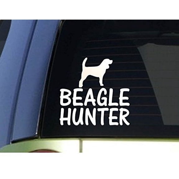 Beagle hunter *H902* 6 inch Sticker decal rabbit hunting dog box