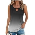 thumbnail image 2 of Tank Top for Women Womens Sleeveless Tops Ladies'spring And Summer Casual Solid Color Sleeve Round Neck Sleeve Round Neck Top/Shirt Black L, 2 of 6
