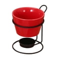 thumbnail image 1 of Juego de olla para fondue, calentador de mantequilla con rejilla de hierro, electrodomésticos de cocina, olla de porcelana para fundir rojo, 1 of 9