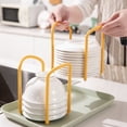 thumbnail image 4 of NUOLUX 1Ud Soporte Amarillo Para Platos Y Con Para Ahorrar Espacio, 4 of 8