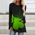thumbnail image 2 of QIPOPIQ Chemises à Manches Longues pour Femmes Col Rond T-Shirts St. Patrick's Day Tunique T-Shirt Imprimé Shamrock T-Shirt Vert Chanceux Hauts Chemises St Patricks Day Col Rond Chemises de Vacances Offres, 2 of 5