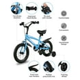 thumbnail image 4 of Naipo Vélo pour Enfants de 14 Pouces avec Roues Stabilisatrices, Hauteur de Selle Ajustable, Bicyclette Bleue pour Filles et Garçons de 3 à 6 Ans, 4 of 16