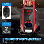 Bullseye Tire Inflator 150 PSI Portable Air Compressor Electric Pump For Car Auto LED Tire Pressure Gauge 12V DC