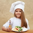 thumbnail image 2 of High - quality Chef Hat for Kids Chef Toques Kitchen Chef Caps for Cooking, Baking, Part Favors, Home Kitchen, School, and Restaurant White providing excellent performance, 2 of 5