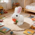 thumbnail image 5 of Easter Bunny Toy Interactive Hopping Electronic Pet Rabbit with Sounds and Movements, Walking Chewing Plush Bunny for and Toddlers, 5 of 6