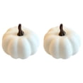 thumbnail image 2 of 2 Pcs Artificial Mini Pumpkins, 2.36X1.57 inch Fall Pumpkin Ornaments, Farmhouse Foam Pumpkin, Harvest Tabletop Centerpiece, Thanksgiving Mantel Display, Halloween Porch Arrangement, Autumn Decor, 2 of 5
