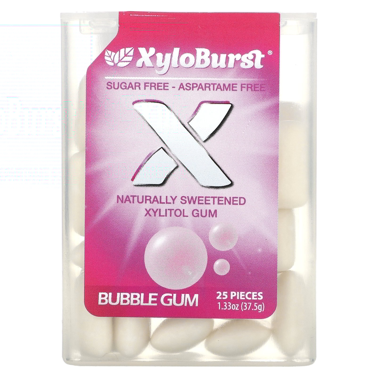 Xyloburst Xylitol Gum, Bubble Gum, 25 Pieces
