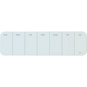 U Brands 20 x 5.5 in. Magnetic Glass Weekly Dry-erase Board