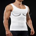 thumbnail image 3 of Men's Compression Body Shaper Tank Top, Slimming Vest white XXL, 3 of 5