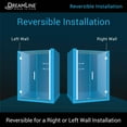 thumbnail image 4 of DreamLine Unidoor 52-53 in. W x 72 in. H Frameless Hinged Shower Door with Shelves in Brushed Nickel, 4 of 13