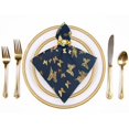 FACANNAP Butterflies Tree Stump Sky Polyester Dinner Napkin for Dining