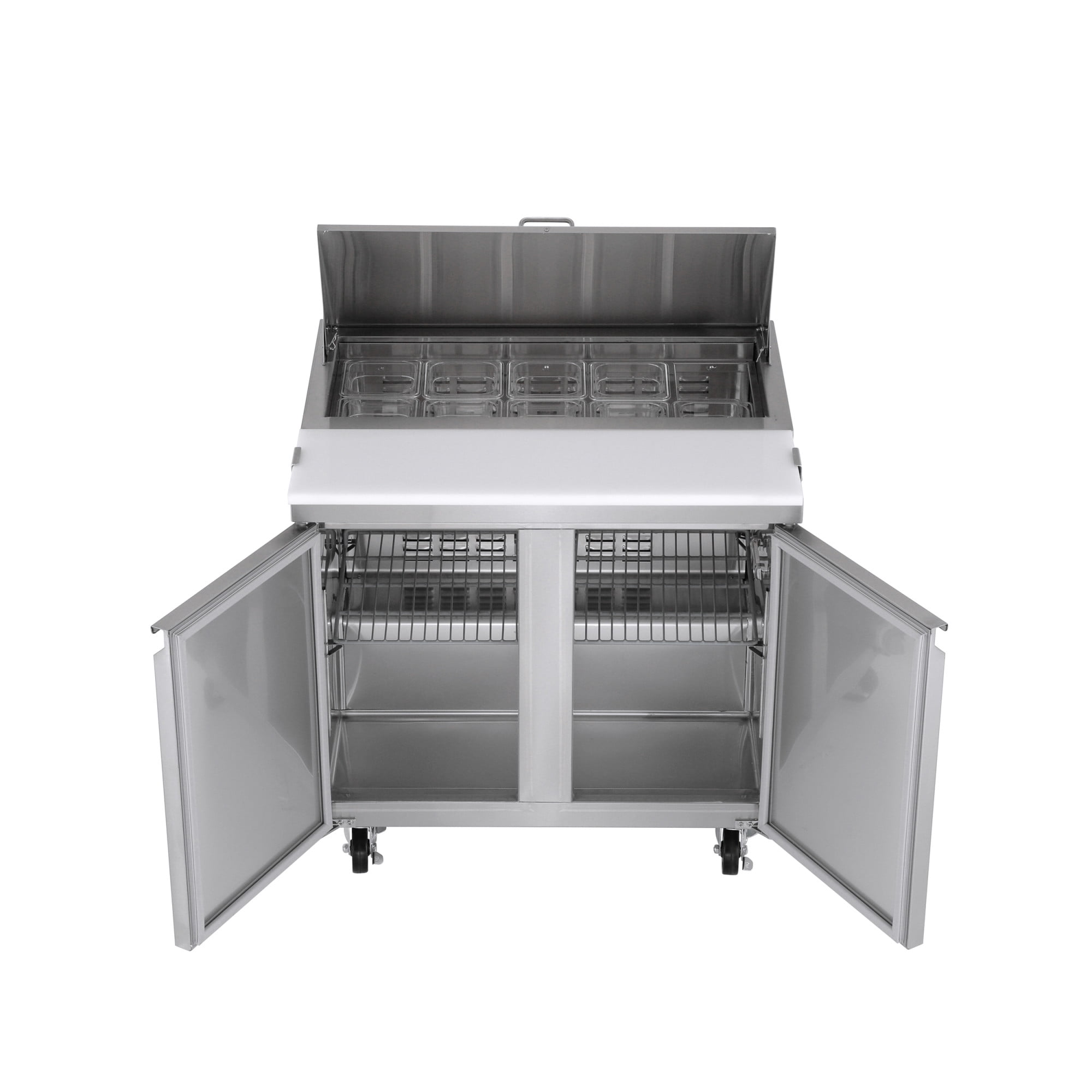 Norpole 7.6 cu. ft. Commercial Sandwich/Salad Prep Table Freezerless Refrigerator in Stainless Steel in Stainless Steel