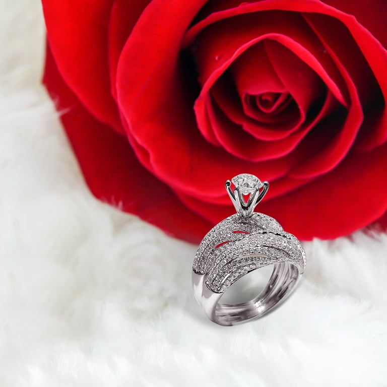 rings for men fashion birthstone stackables engagement rings for men and women anniversary wedding promise jewelry for her couple diamond ring marriage zircon ring Walmart
