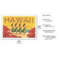 thumbnail image 2 of Hawaii - Hula Dancers - Vintage Hawaiian Travel Poster by Kerne Erickson - Fine Art Matte Paper Print (Unframed) 30x44in, 2 of 4