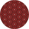thumbnail image 1 of Ahgly Company Machine Washable Indoor Round Transitional Tomato Red Area Rugs, 5' Round, 1 of 7