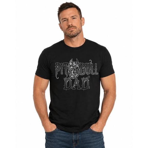 Pit Bull Dad T-Shirt, Mens Pitbull T-Shirt