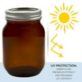 thumbnail image 5 of Cornucopia Brands Amber Glass Mason Jars (6-Pack, Pint Size); 16oz Colored Glass Canning and Apothecary Jars, 5 of 9
