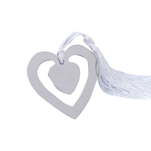 braveheart Cute Cartoon Heart Shape Paper Clip Metal Bookmarks Book Memo Label Gift Student Stationery Wedding Decoration