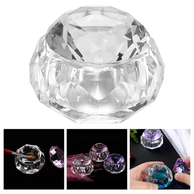 Monómero profesion Grande Cristal de Cristal de Cristal de Cristal de Uñas Taza de Polvo - claro Salvador plato dappen