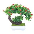 thumbnail image 1 of PFDDRW Artificial Plastic Plants Bonsai Small Tree Pot Fake Flower Arrangemeny, 1 of 8